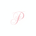 Elegant light pink cursive P logo